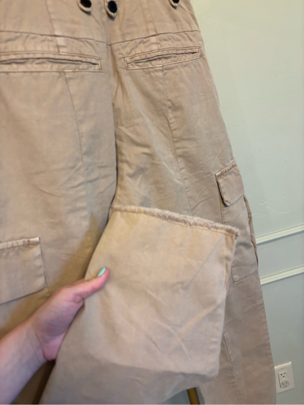Zadig & Voltaire Cargo Pants Beige/Tan High-Rise Pilote Bord MSRP $278 - Picture 5 of 7